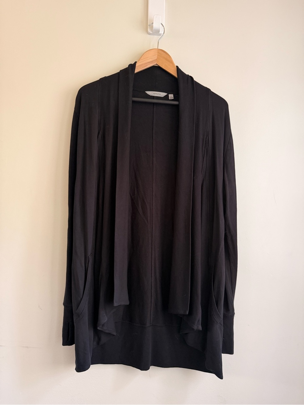 Lightweight Black Open-Front Women's Cardigan